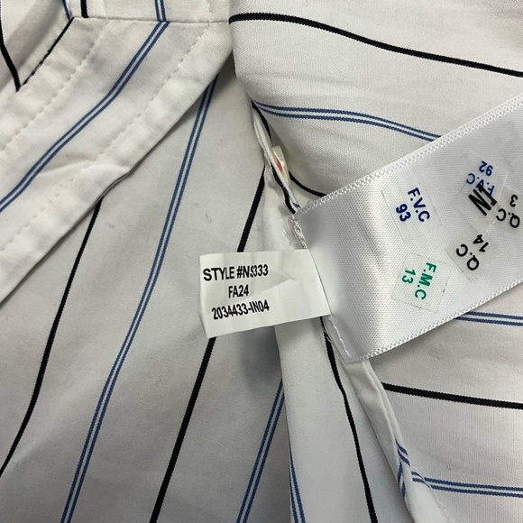 Madewell Women’s 100% Cotton Asymmetric Wrap Button-Up Shirt Size 00 Striped - Picture 13 of 15